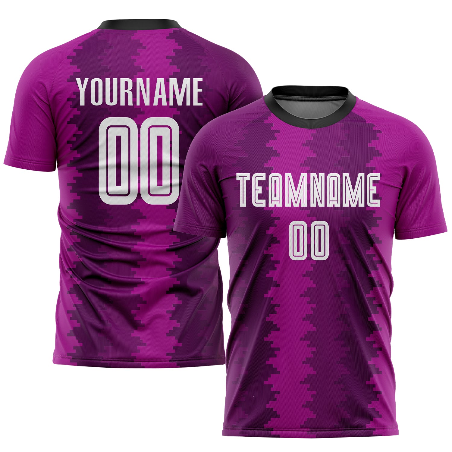 Custom Purple White-Pink Sublimation Soccer Uniform Jersey