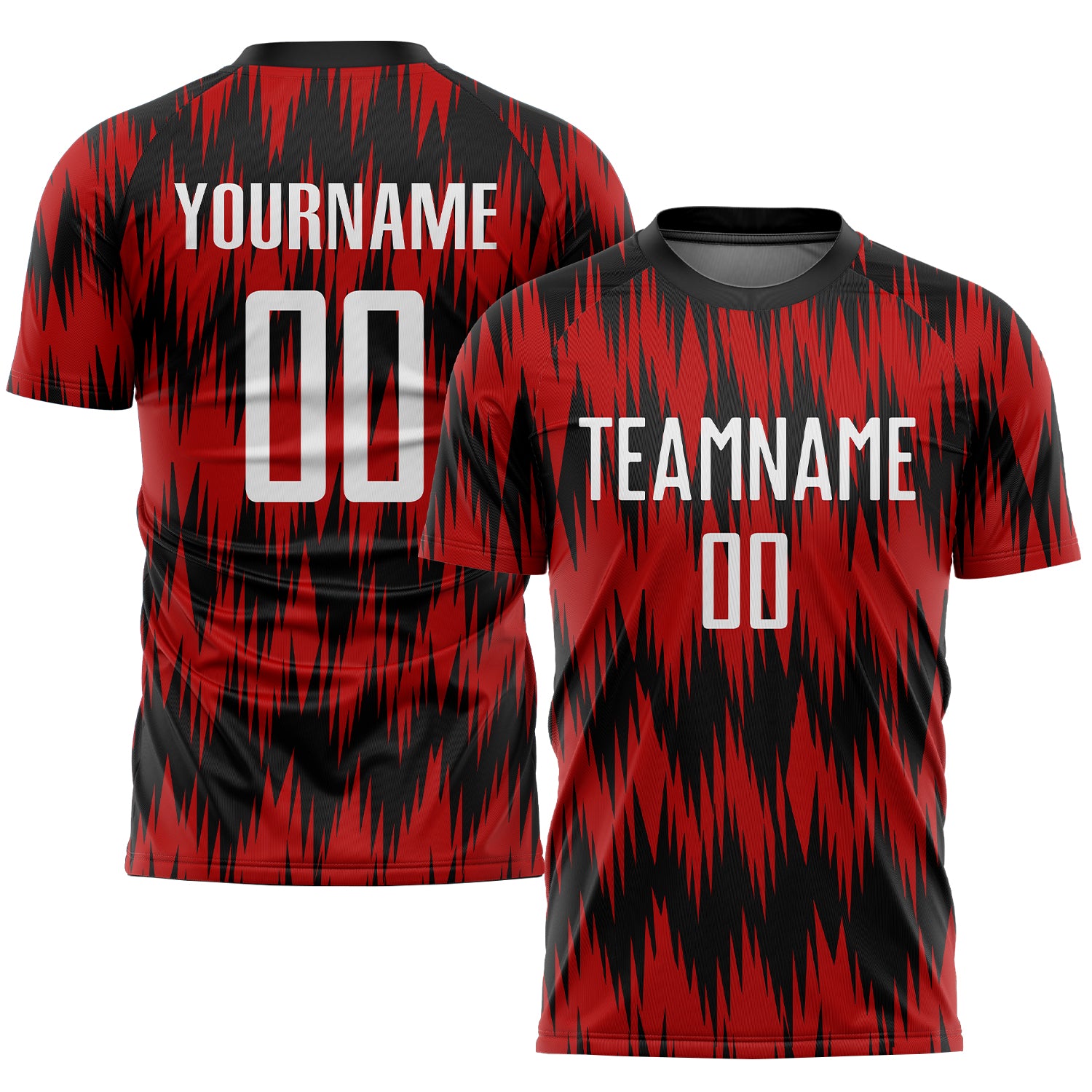 Custom Red White-Black Sublimation Soccer Uniform Jersey